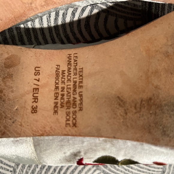 Amazing Jeffrey Campbell Free People cava embroidered slip on pointy toe flats - Picture 2 of 5